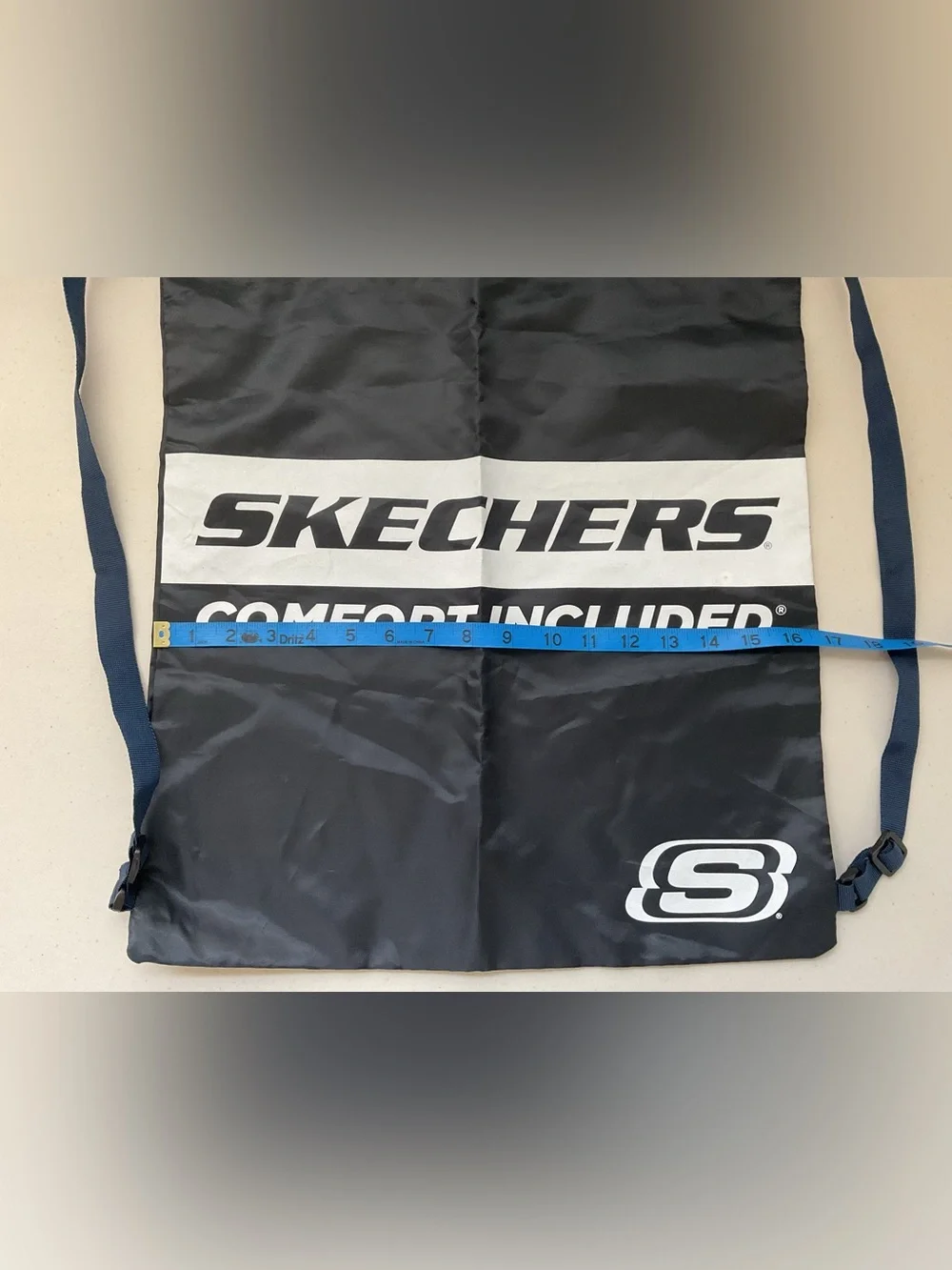 Skechers Comfort Included Black Drawstring Backpack NEW